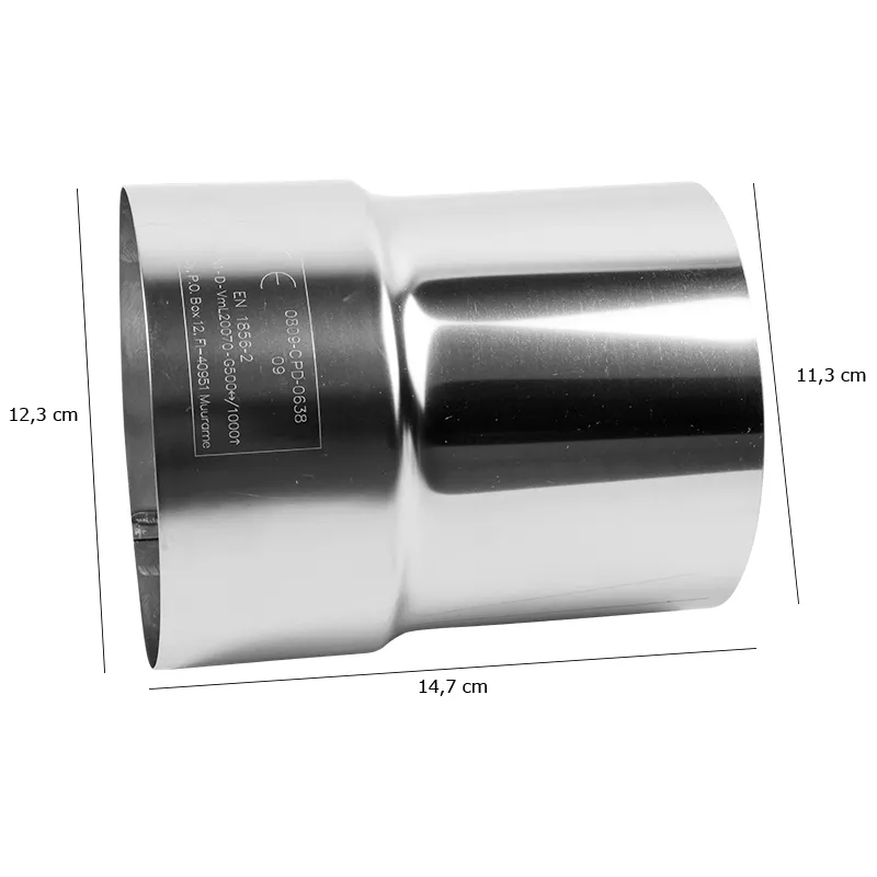 00005 Harvia Adapterrohr 120/115 Edelstahl