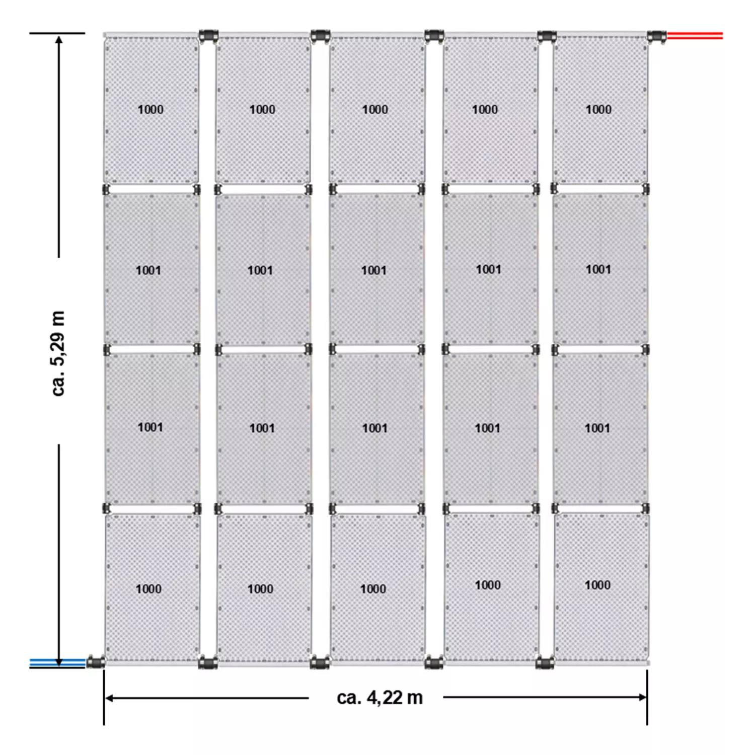 Solarabsorber_OKU_masse_4 Solarabsorber OKU 1000 1320 x 820 mm 1.08 m²