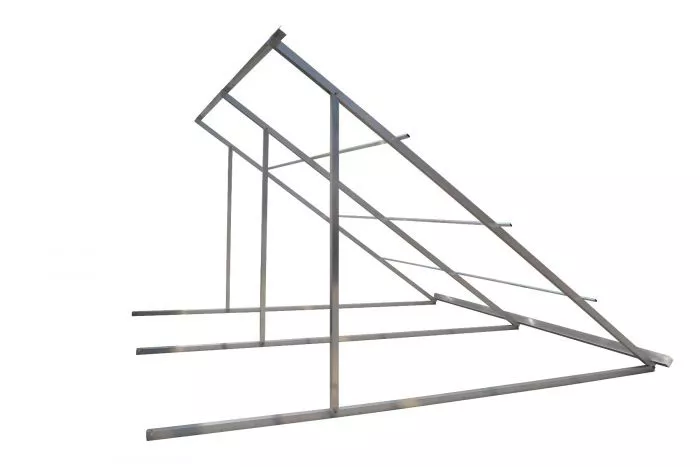 Aufständerung für 6 OKU Solarabsorber 1000 hochkant montiert