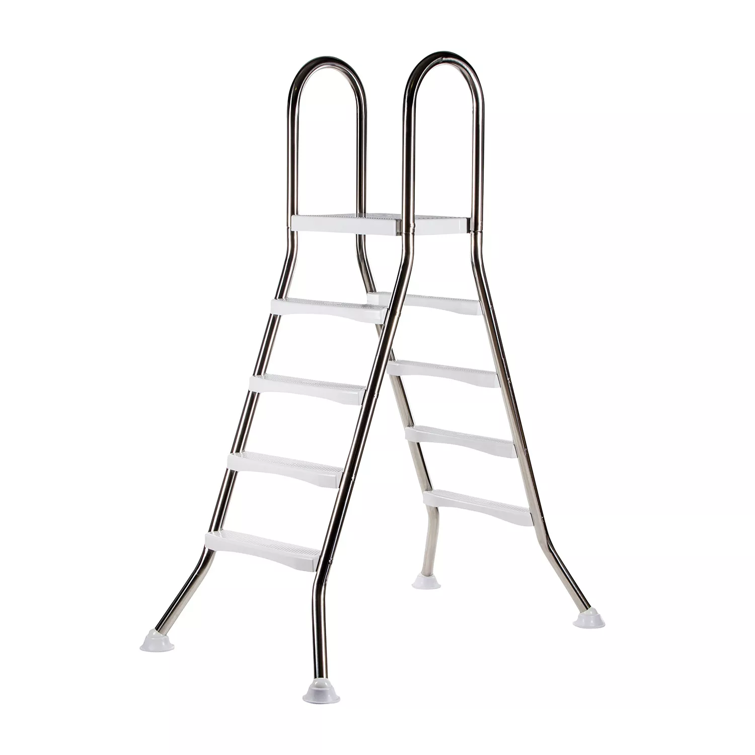 Stahlwandpool Komplettset Comfort Achtform Blau 0,8mm - 3,50m x 5,40m x 1,20m, Aufgestellt