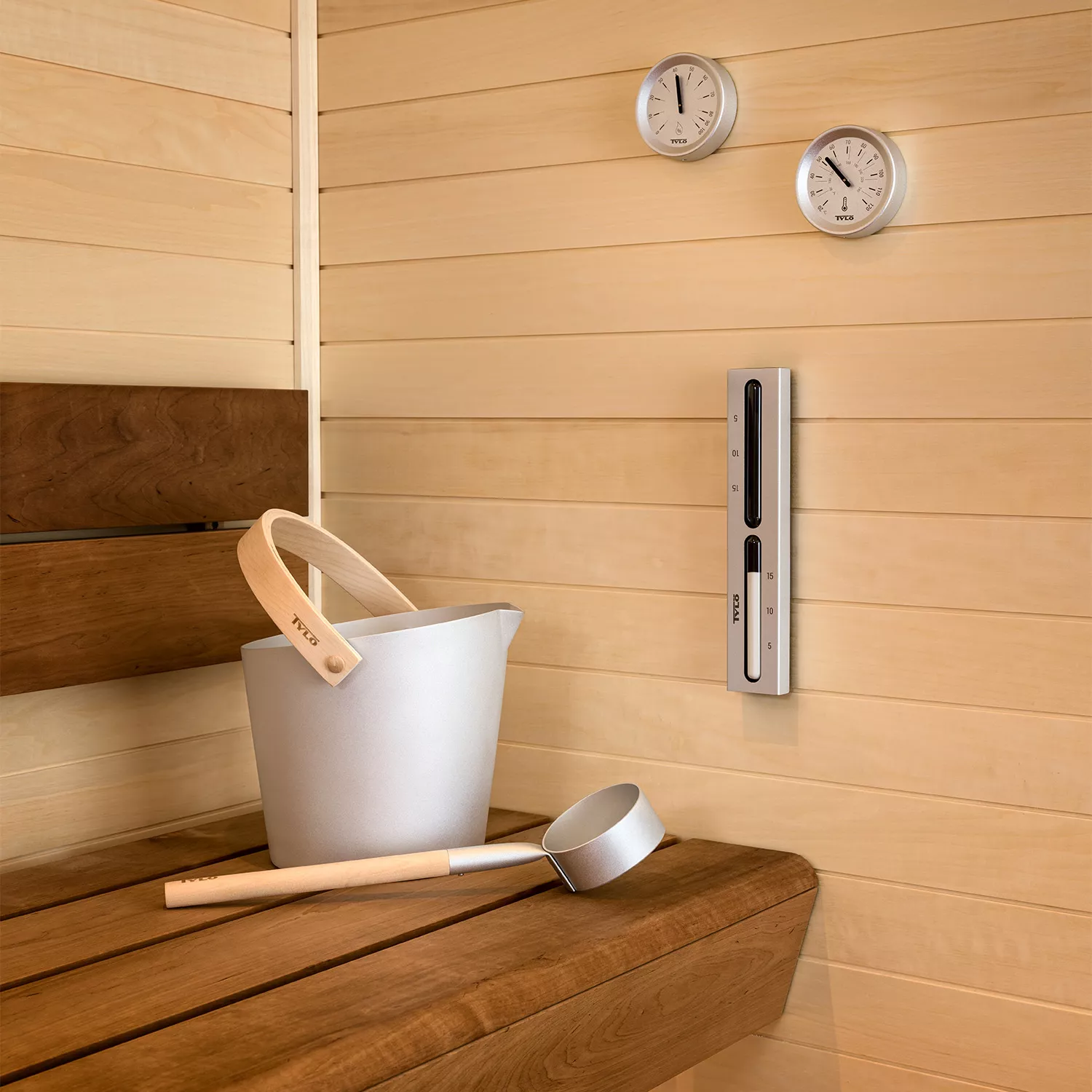 Tylö Sauna Sanduhr Brilliant Silver Grey 