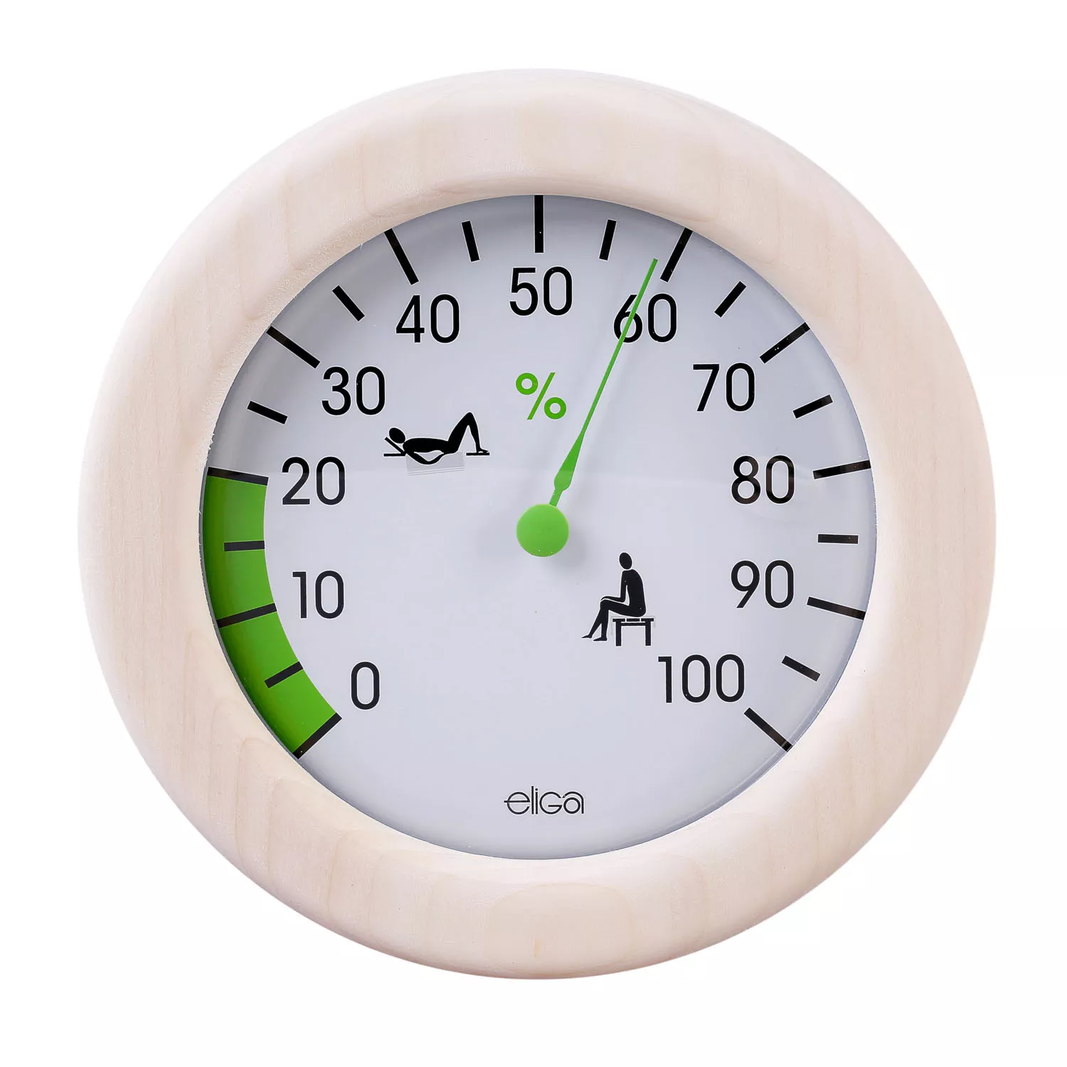 Sauna Hygrometer im Holzrahmen 