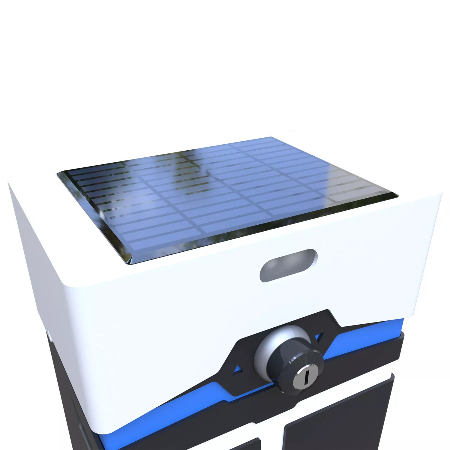 Poolpowershop Oberflur Aufrollvorrichtung T-Light - weiß-grau