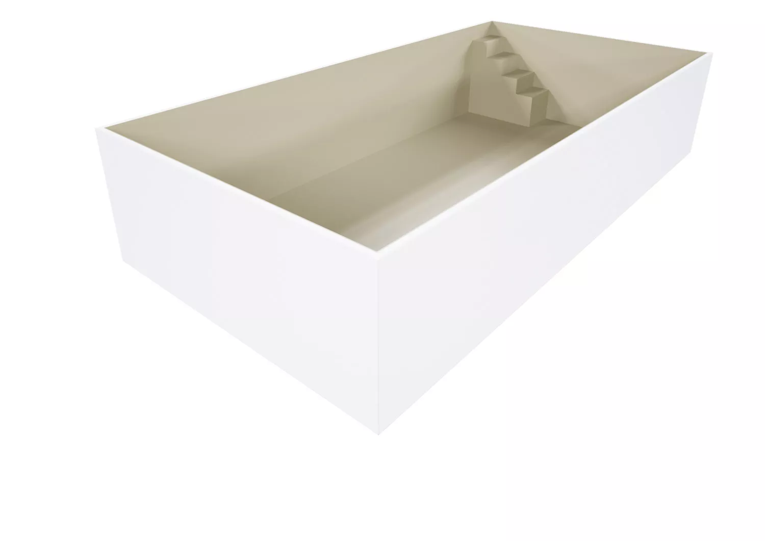 Isotherm-Pool sand mit Ecktreppe Variofit