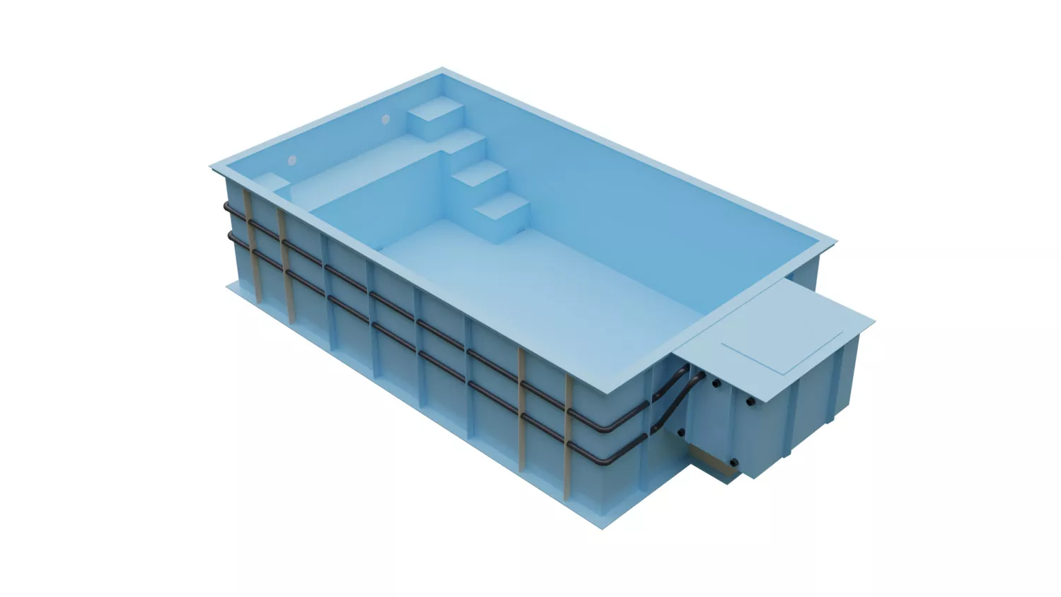 pp-pool-premium-blau_9 PP-Pool Komplettset Premium Blau mit Horizon-Überdachung - 5,00 x 3,00 x 1,36 m