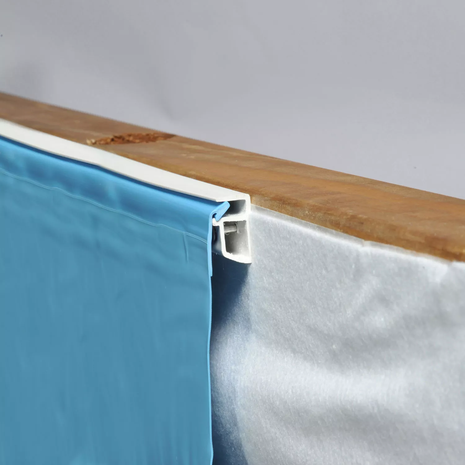 gre-holzpool-komplettset-rechteckig-folie-detail Gre Marbella 2 Holzpool Komplettset Rechteckig Blau - 420 x 270 x 117 cm
