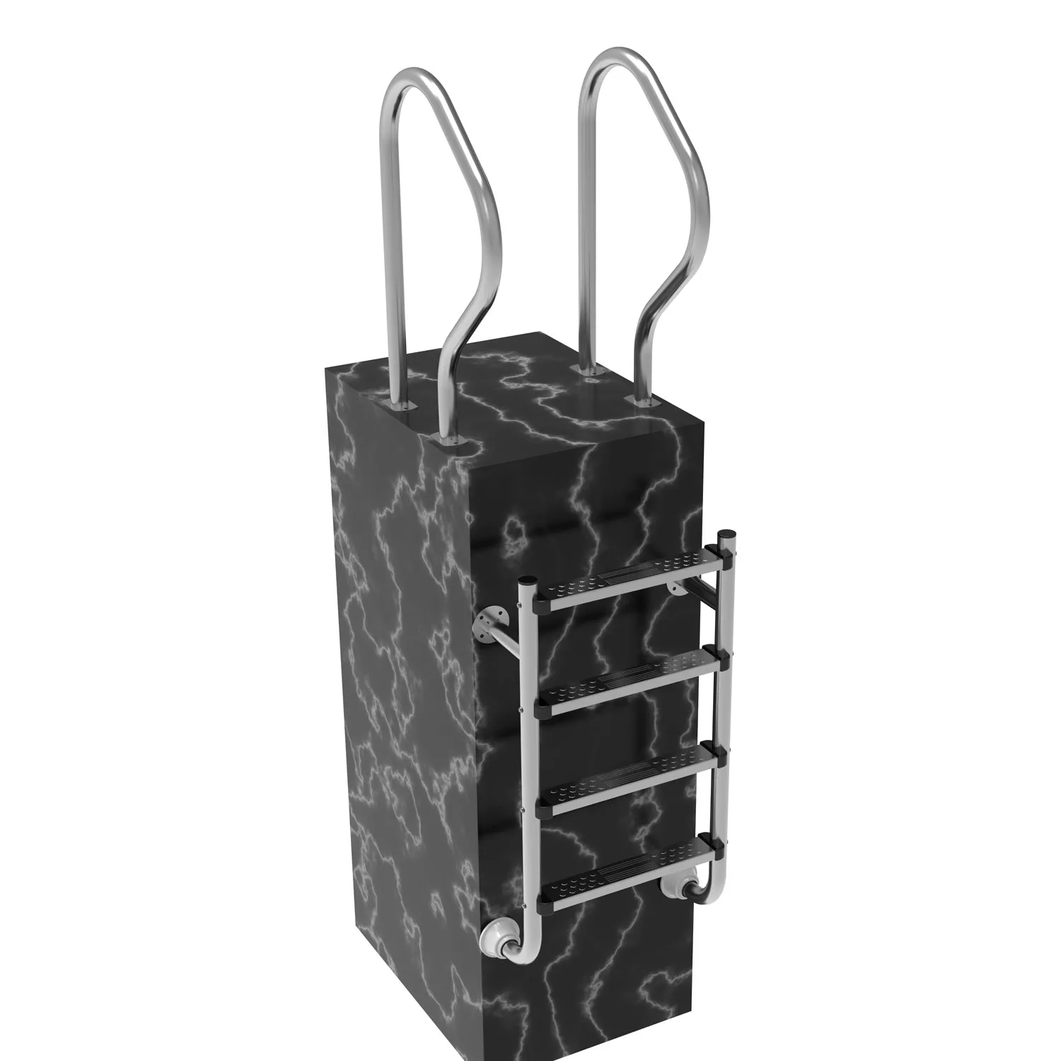 Oku Edelstahl Poolleiter geteilt