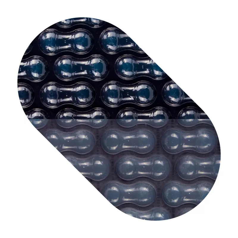 Solarfolie 3,50 x 7,40 m Oval Midnight/Blue 500 GeoBubble