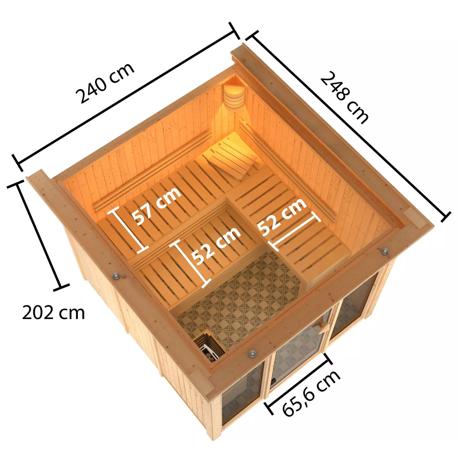 karibu_superior_askja_systemsauna_mit_dachkranz_2 Karibu Superior Askja Systemsauna mit Dachkranz