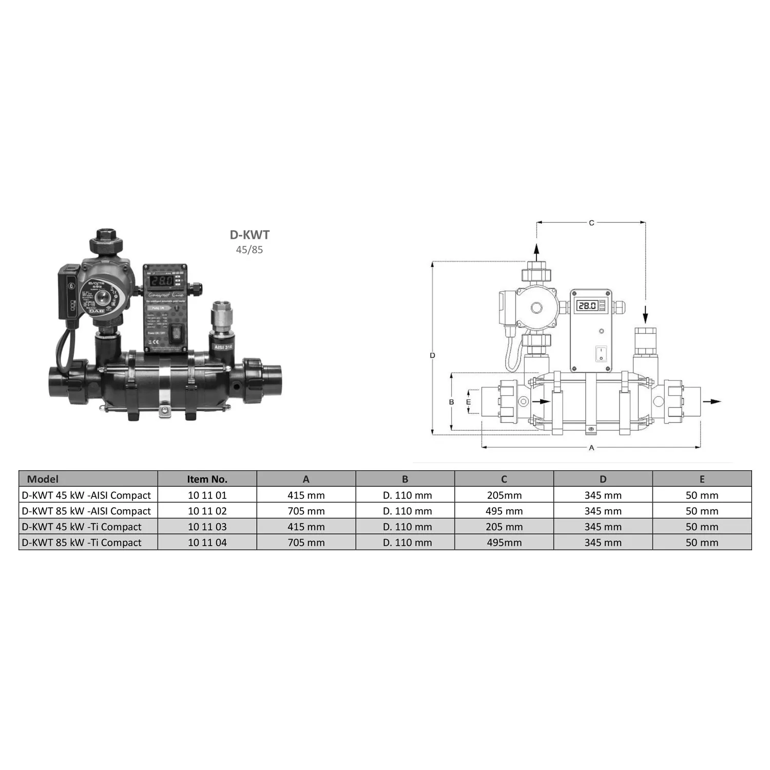 dapra-compact-line-automatischer-waermetauscher-anbmessungen Dapra Compact Line Automatischer Titan-Wärmetauscher - D-KWT 45 kW-Ti Compact