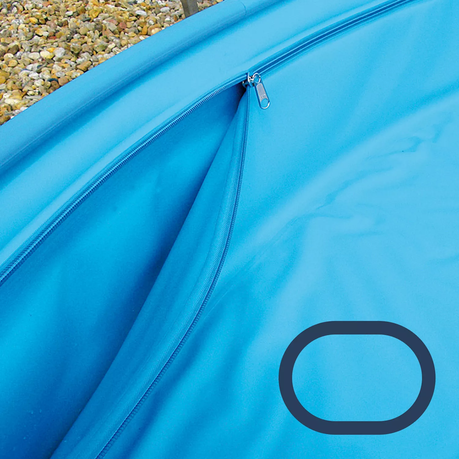 SafeTop Sicherheitsabdeckung Ovalbecken mit Keilbiese - 4,00 x 8,00 m