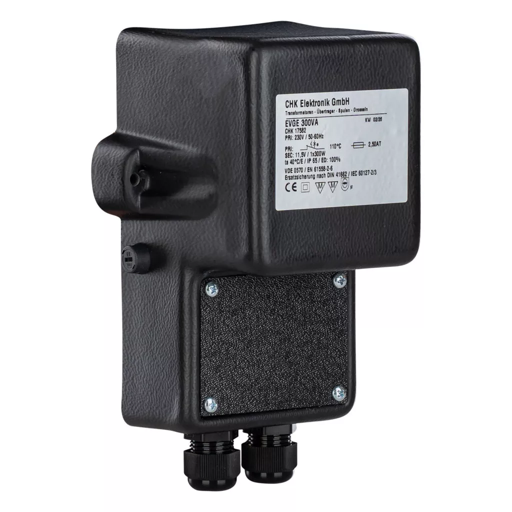 chk-evge-sicherheitstransformator-300-va Pool EVGE Trafo 12V 300 VA für Poolscheinwerfer