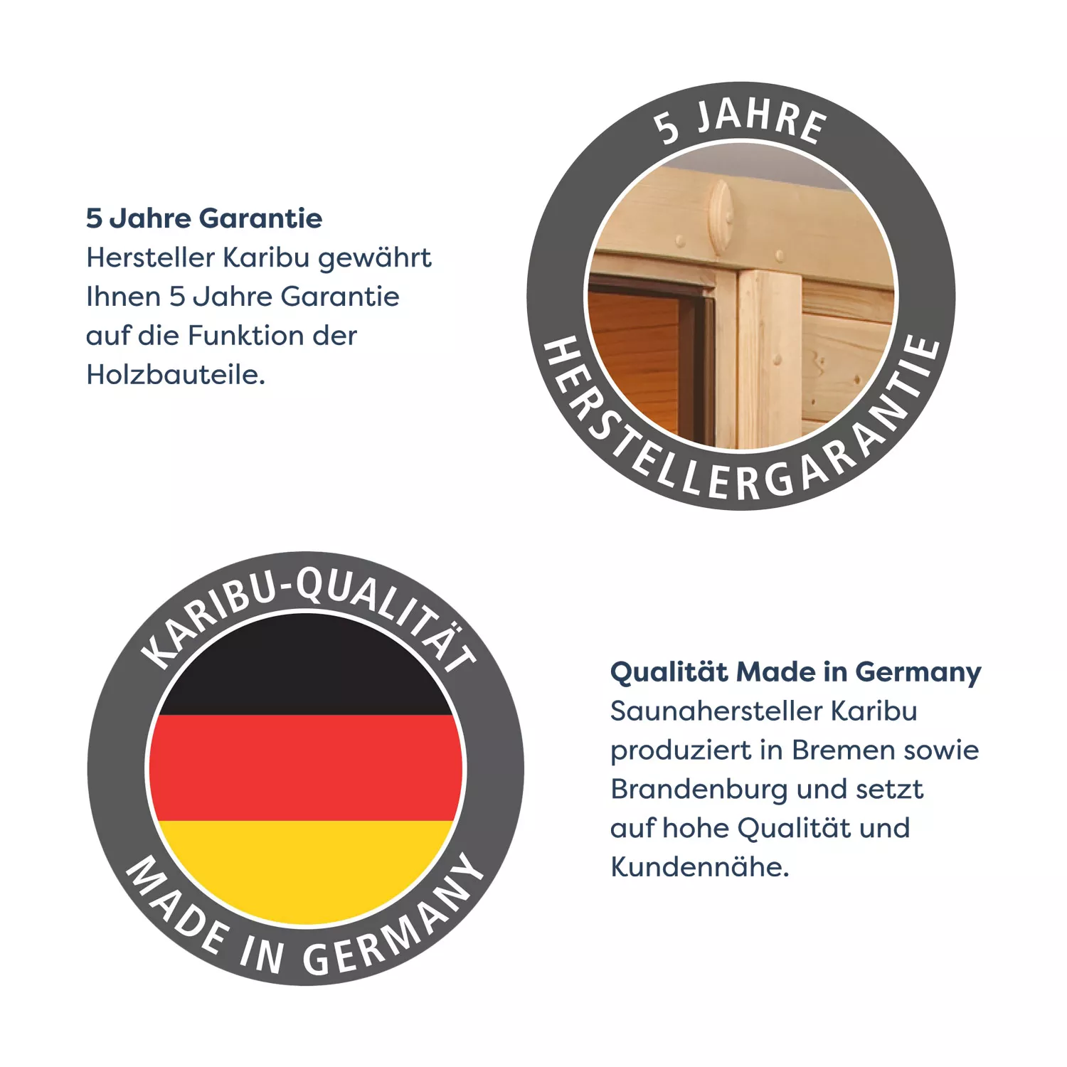 Karibu-Qualitaet Karibu Comfort Mainburg Bio Außensauna terragrau