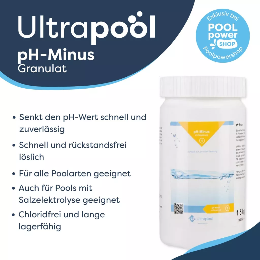 ultrapool-ph-minus-granulat-eigenschaften Ultrapool pH Minus Granulat - 7,5 kg