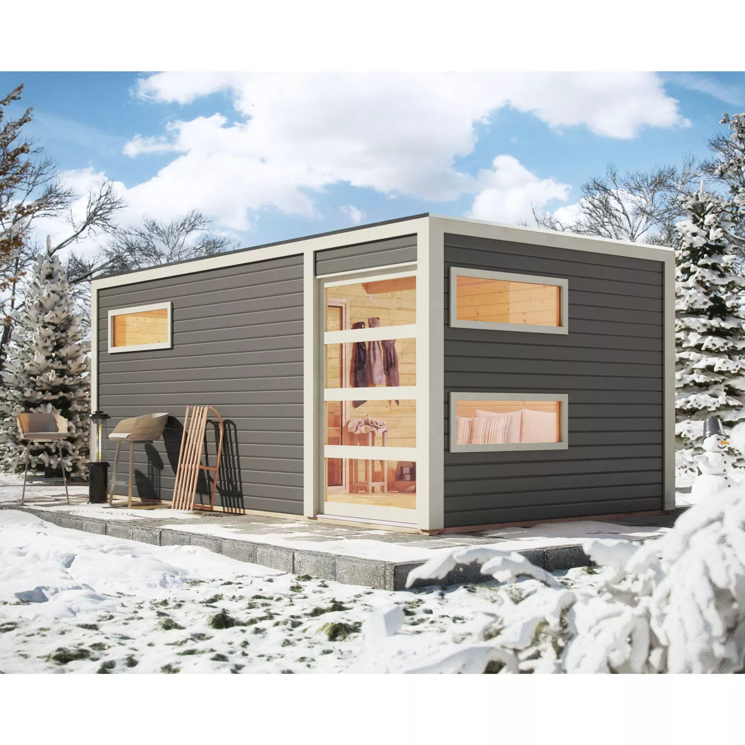 karibu_premium_hygge_bio_aussensauna_terragrau_0 Karibu Premium Hygge Bio Außensauna terragrau