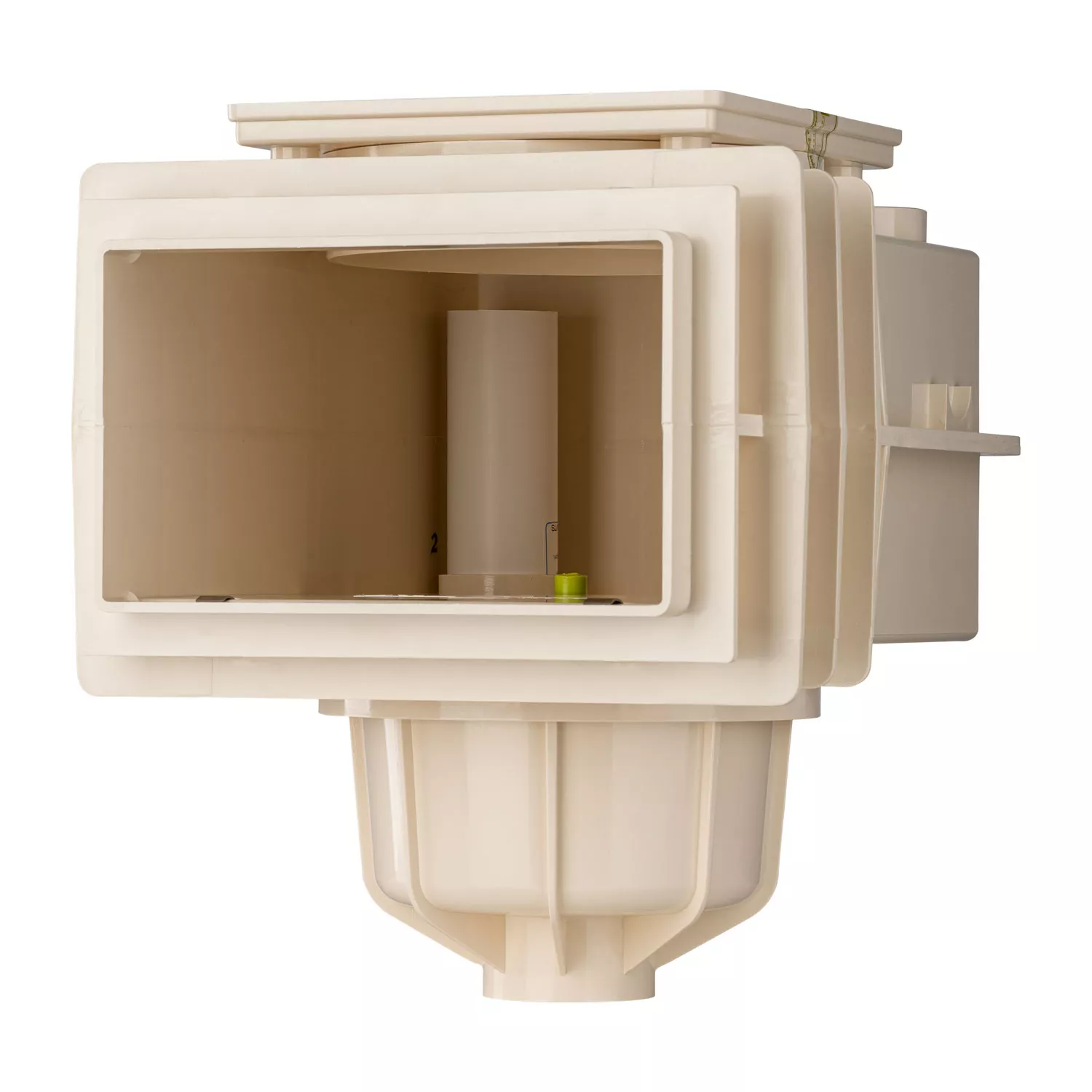 MTS Einbauskimmer V20 aus ABS Kunststoff für Betonbecken cremeweiß