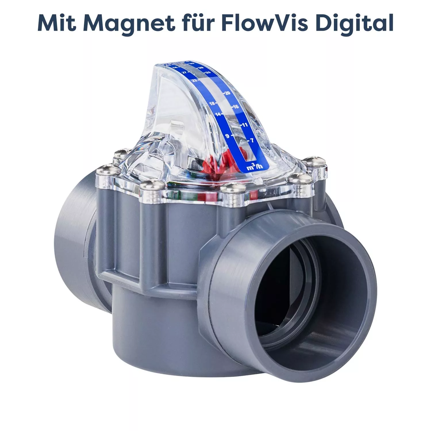 Durchflussmesser FlowVis mit Magnet für FlowVis Digital