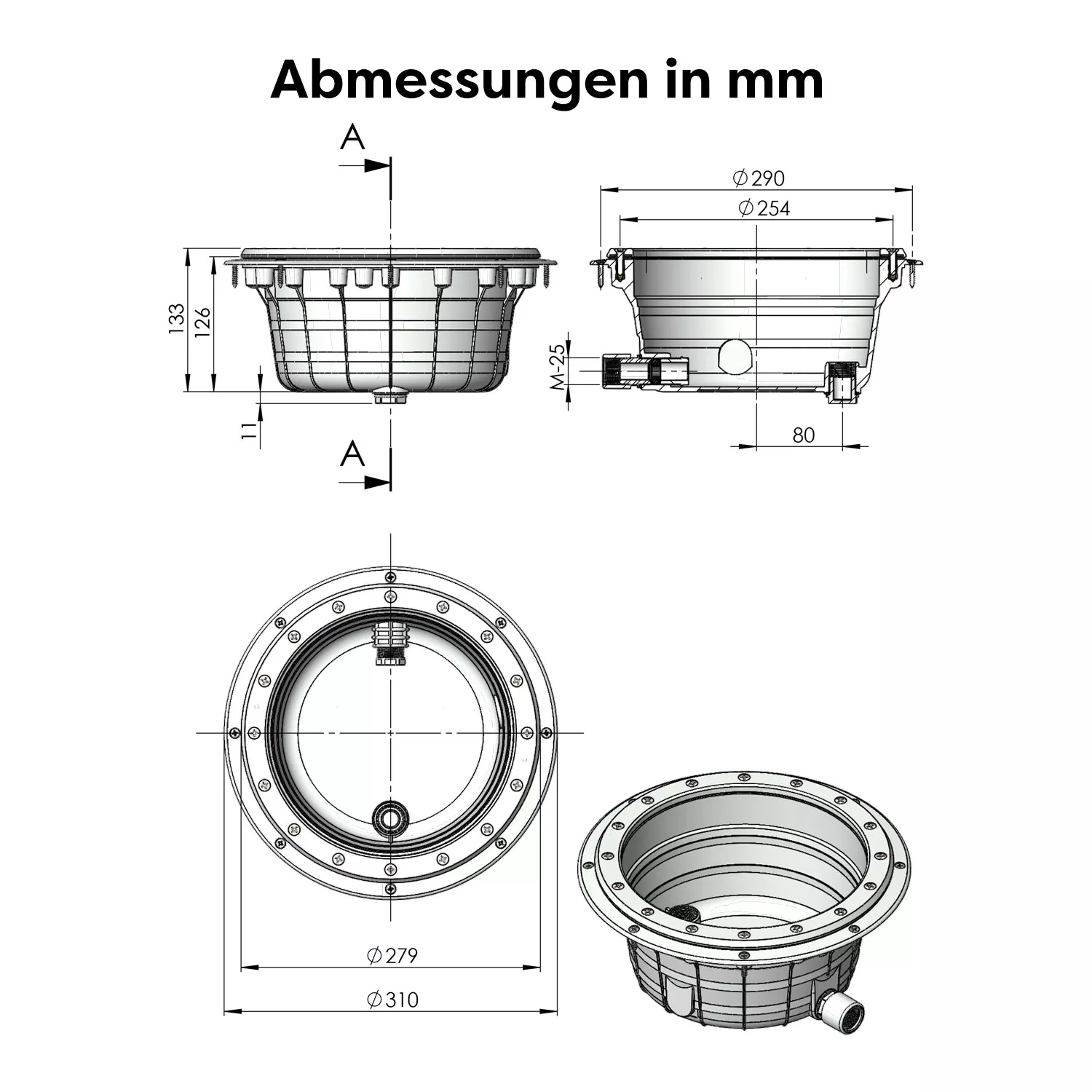astral-lumiplus-flexinische-fuer-stahlwandbecken Astralpool Lumiplus Flexi PAR56 Nische für Stahlwandbecken