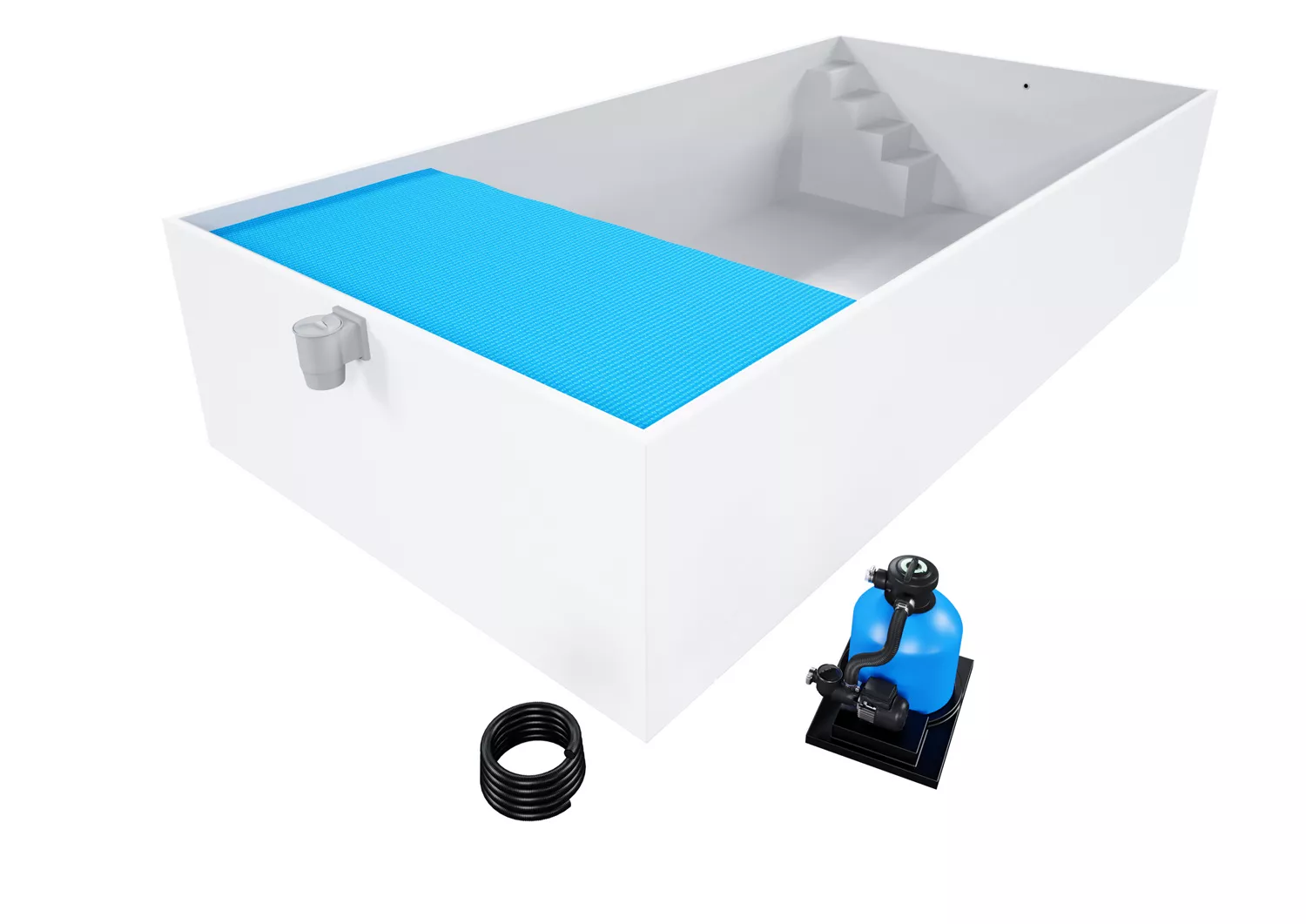 isotherm-pool-komplettset-comfort-hellgrau-mit-ecktreppe-variofit Isotherm-Pool Komplettset Comfort hellgrau mit Ecktreppe Variofit