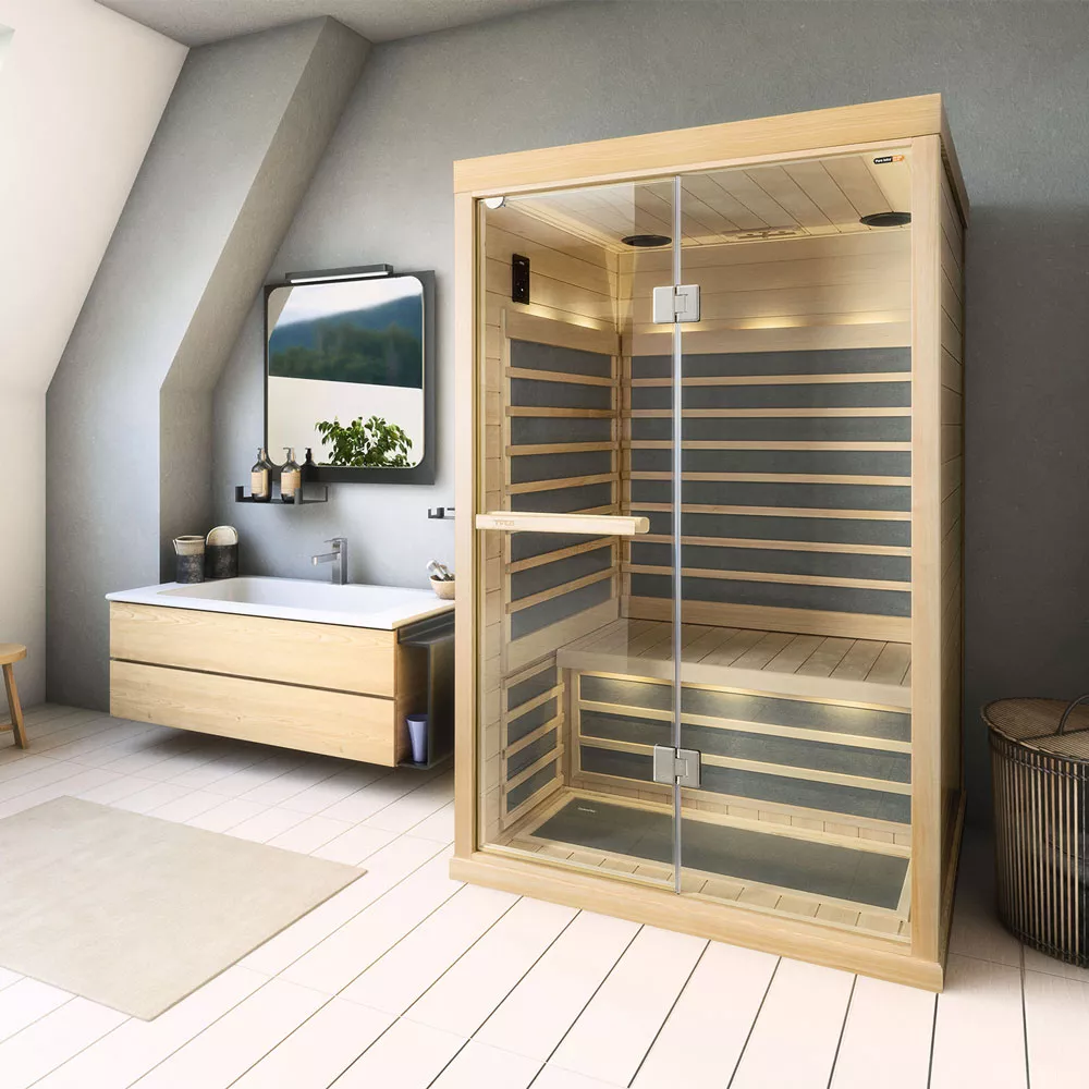 Infrarotkabine in Badezimmer