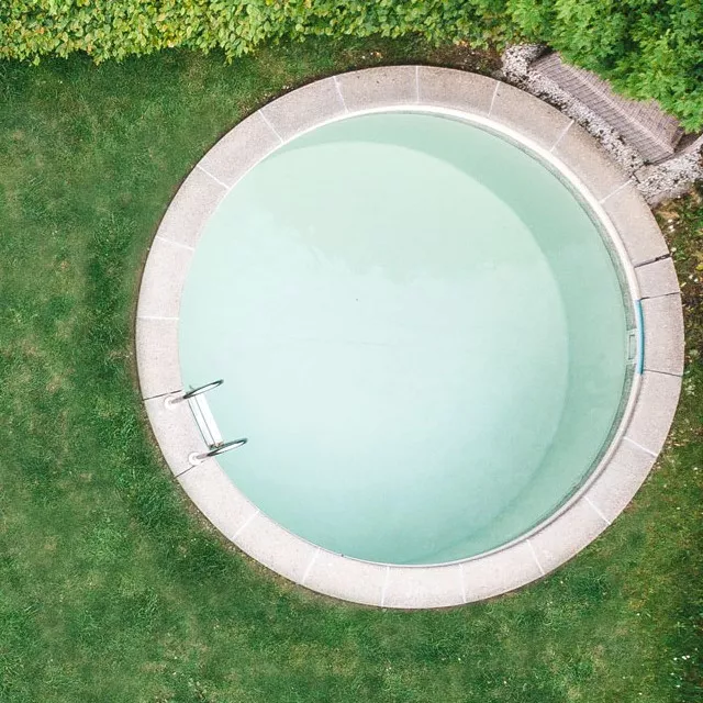 Stahlwandpool von oben