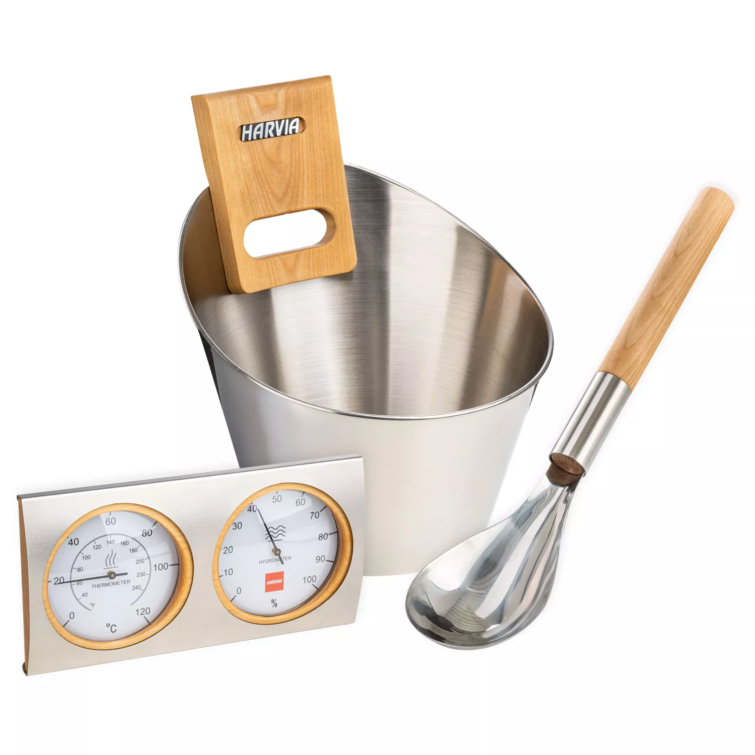 Harvia Edelstahl Set Exklusiv 