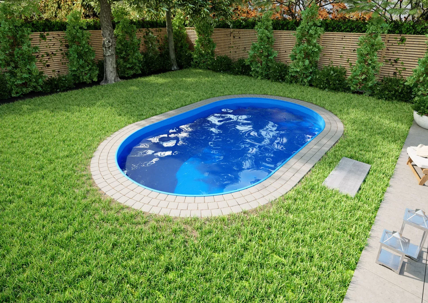 Stahlwandpool Oval Blau 0,8- 3,00m x 5,00m x 1,20m 