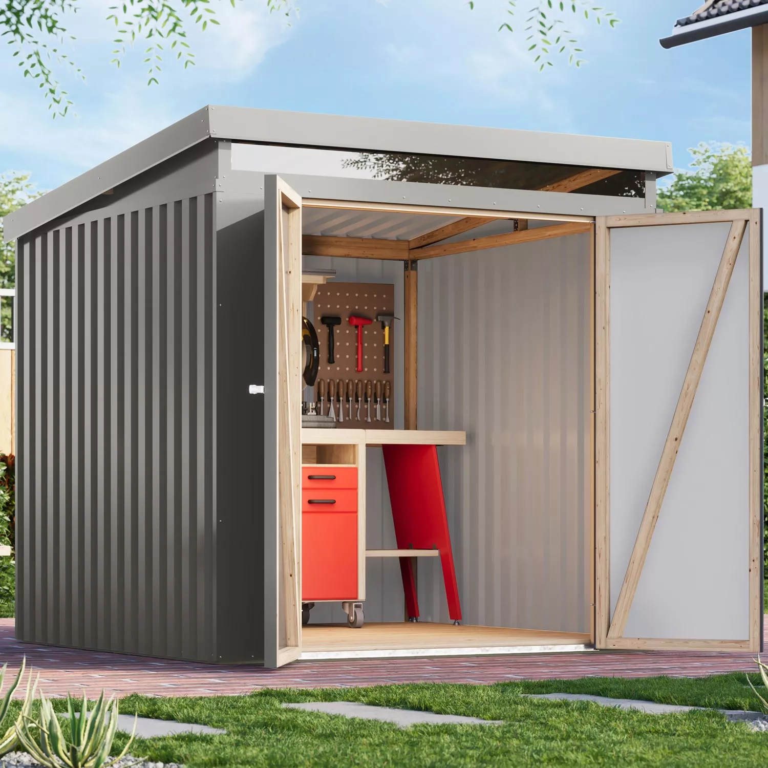 karibu-technikhaus-iridium-2-graualuminium Karibu Technikhaus Iridium 2 graualuminium
