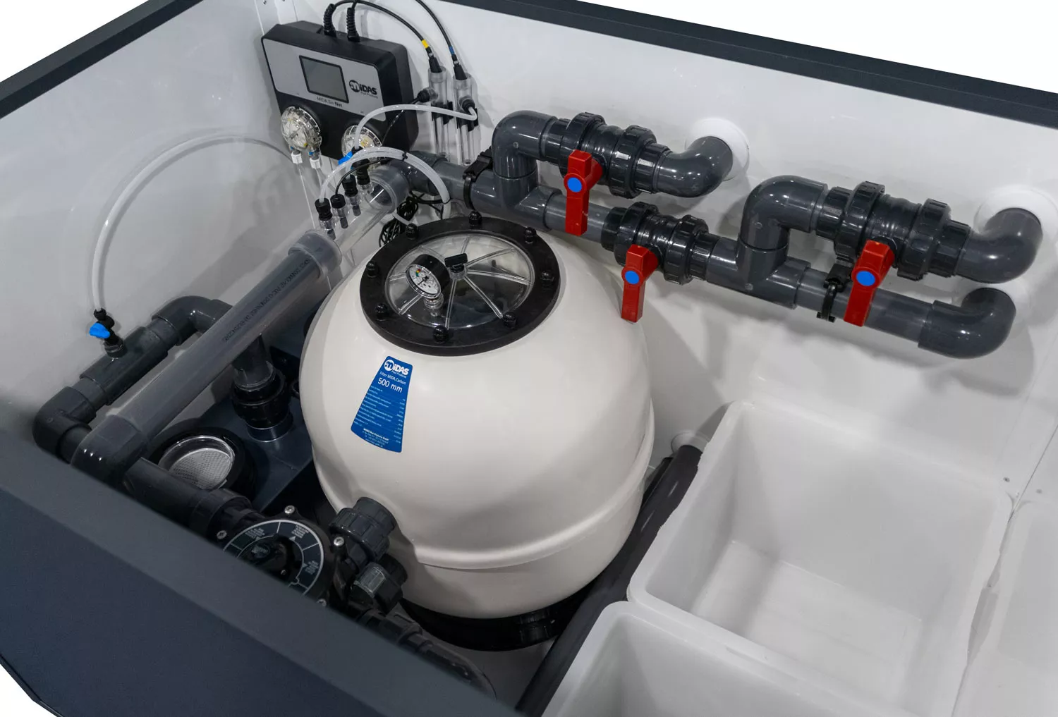 Midas Technikbox Komplettset Medium pH/Cl - 6-Wege Ventil