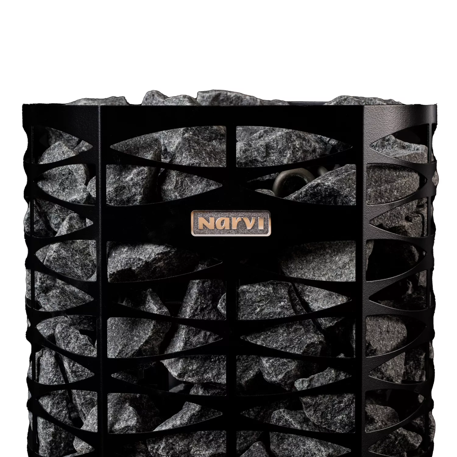 narvi-saana-e-schwarz-saunaofen-ohne-steuerung-frontal-nah Narvi Saana E Schwarz Saunaofen - 6,8 kW
