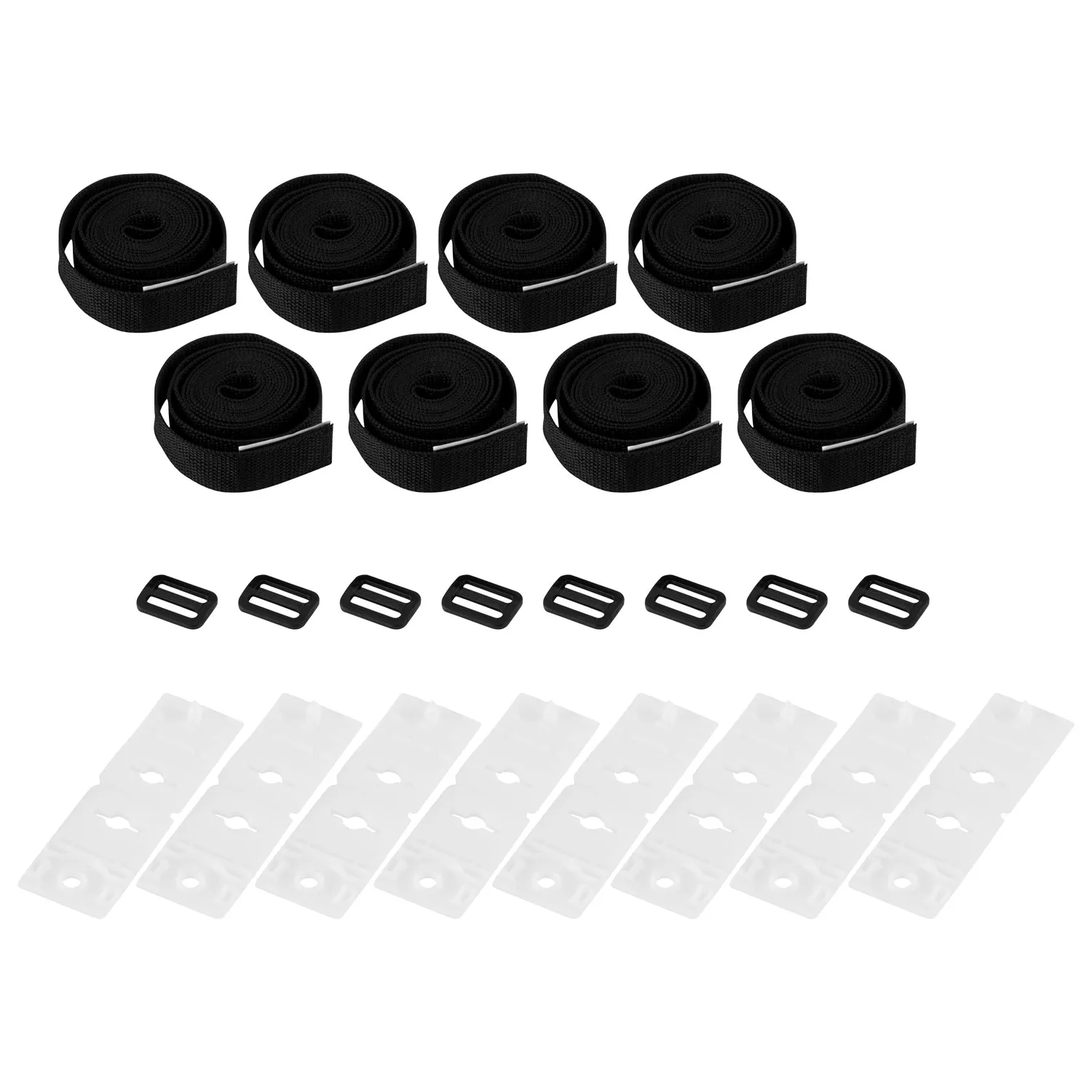 Bänderset für Aufrollvorrichtungen zum Kleben