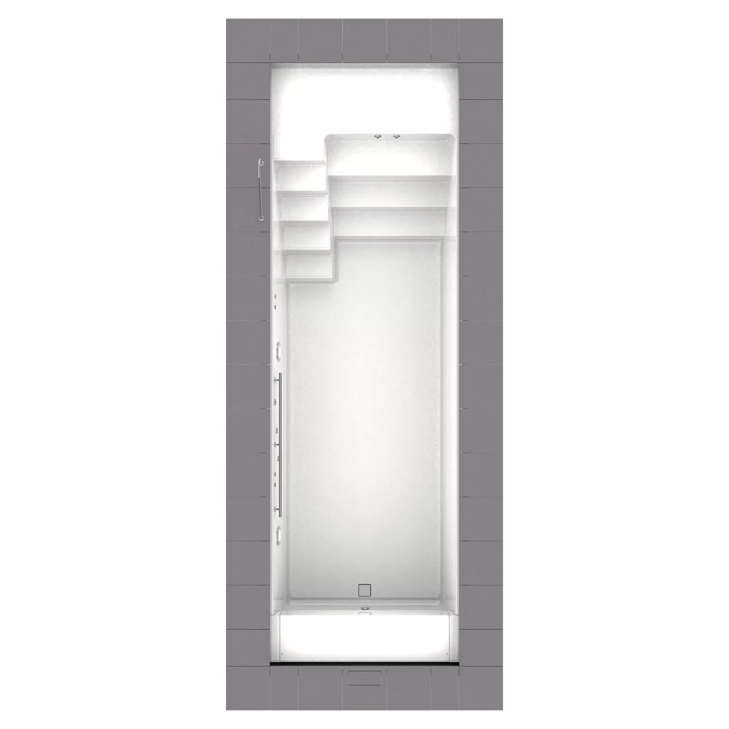 Reku Single S GFK-Fertigbecken mit Lounge - 700 x 270 cm