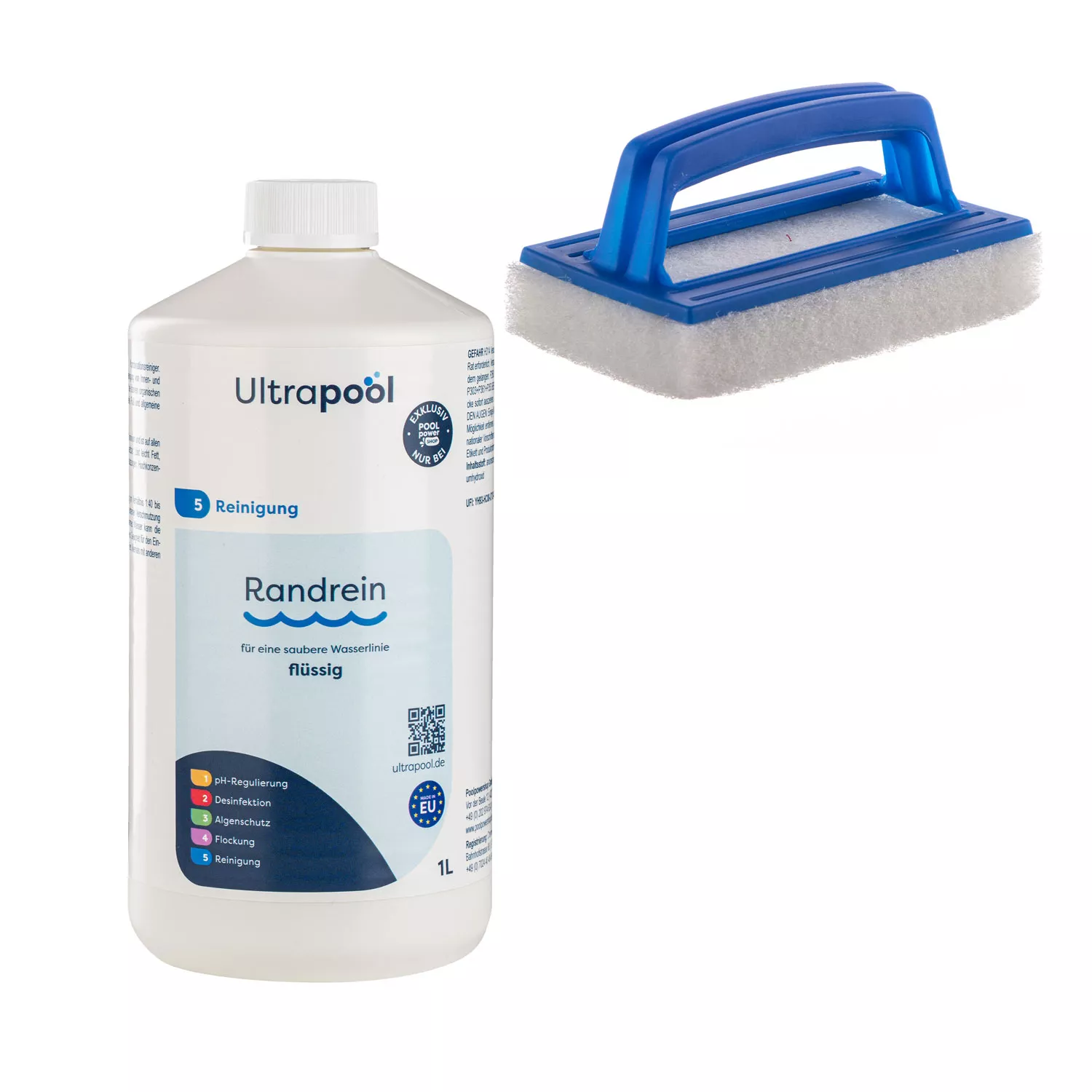 Ultrapool RandRein Pflegeset mit Spezialbürste
