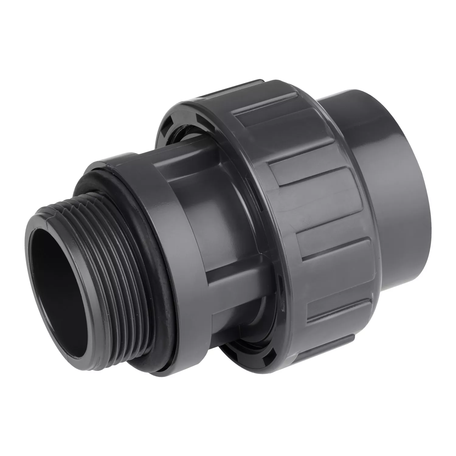 PVC-Verschraubung-71973_1 PVC Verschraubung mit Klebemuffe und O-Ring AG 50x1 1/2"