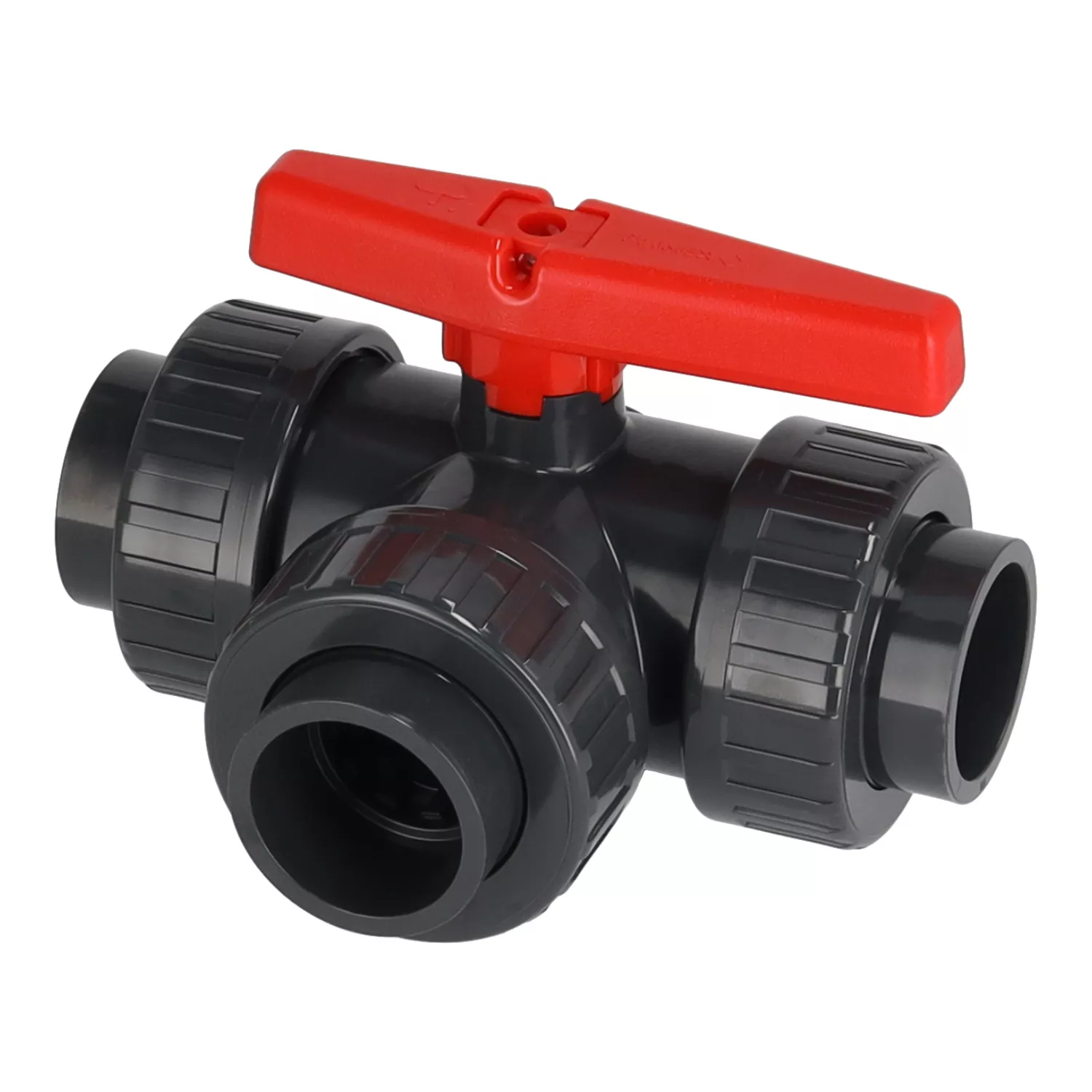 PVC 3-Wege Kugelhahn Safe