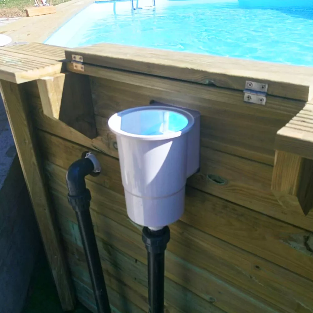 gre-holzpool-komplettset-rechteckig-skimmer Gre Marbella 2 Holzpool Komplettset Rechteckig Blau - 420 x 270 x 117 cm