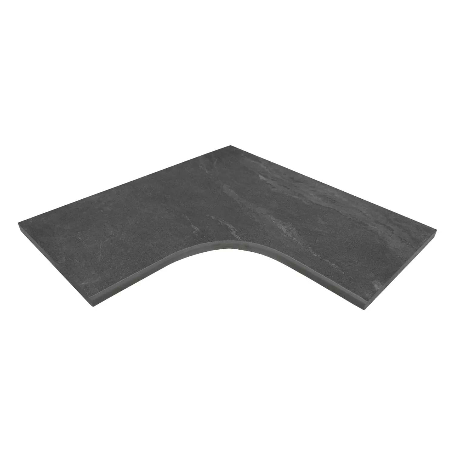 trend-keramik-earthstone-nero-135-mm-radius-innenecke-60-x-60-cm Trend Keramik Earthstone Nero 135 mm Radius Innenecke - 60 x 60 cm
