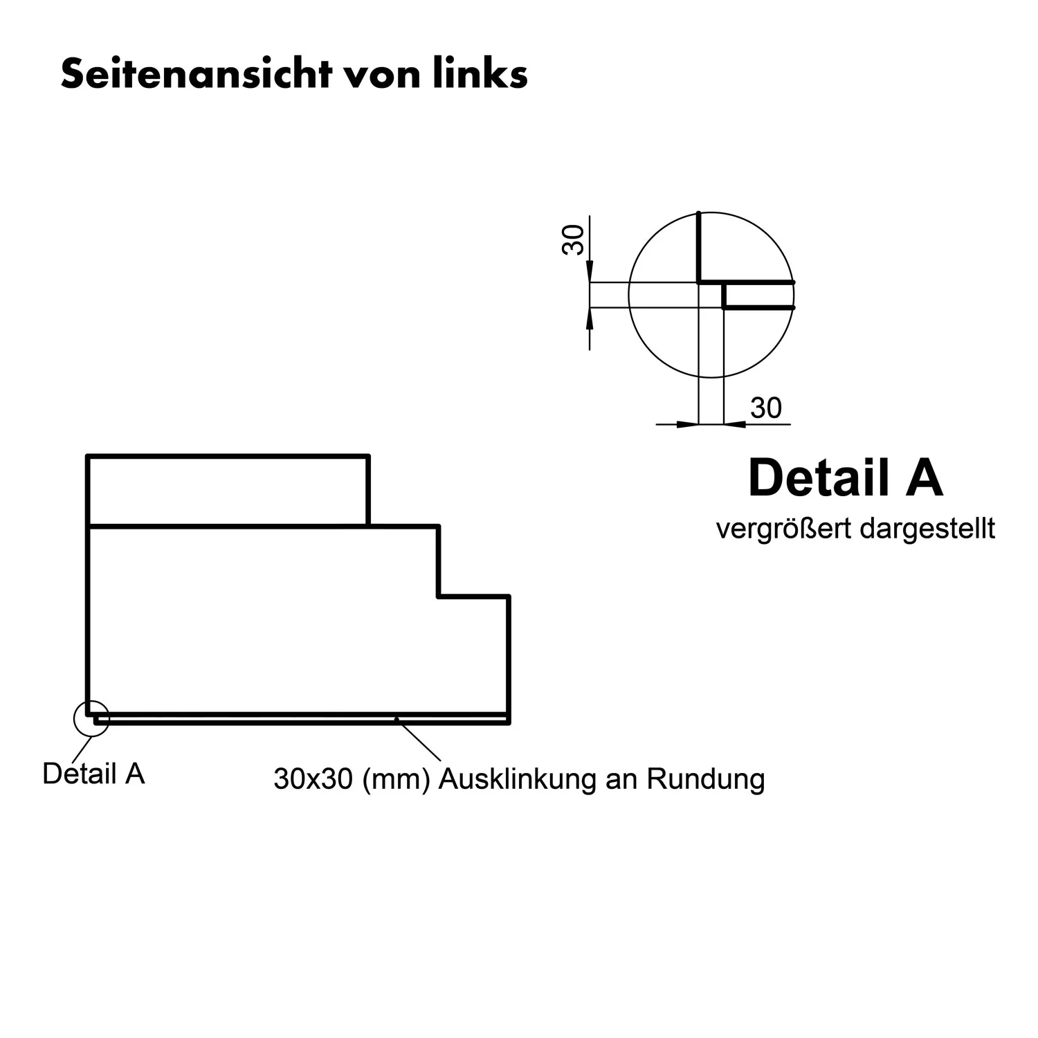 Trendstone Pooltreppe für Rund- Oval- Achtformbecken - 3,20 m - 1,20 m