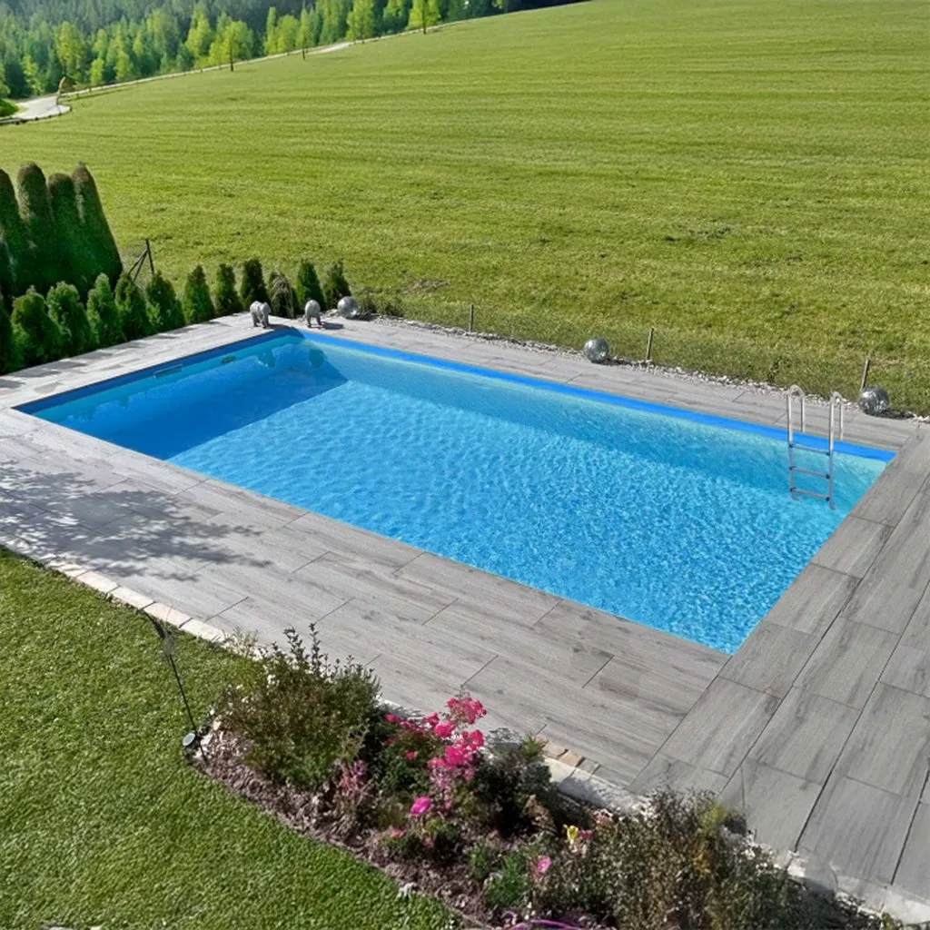 Oku Rechteck Styroporpool Prestige Blau