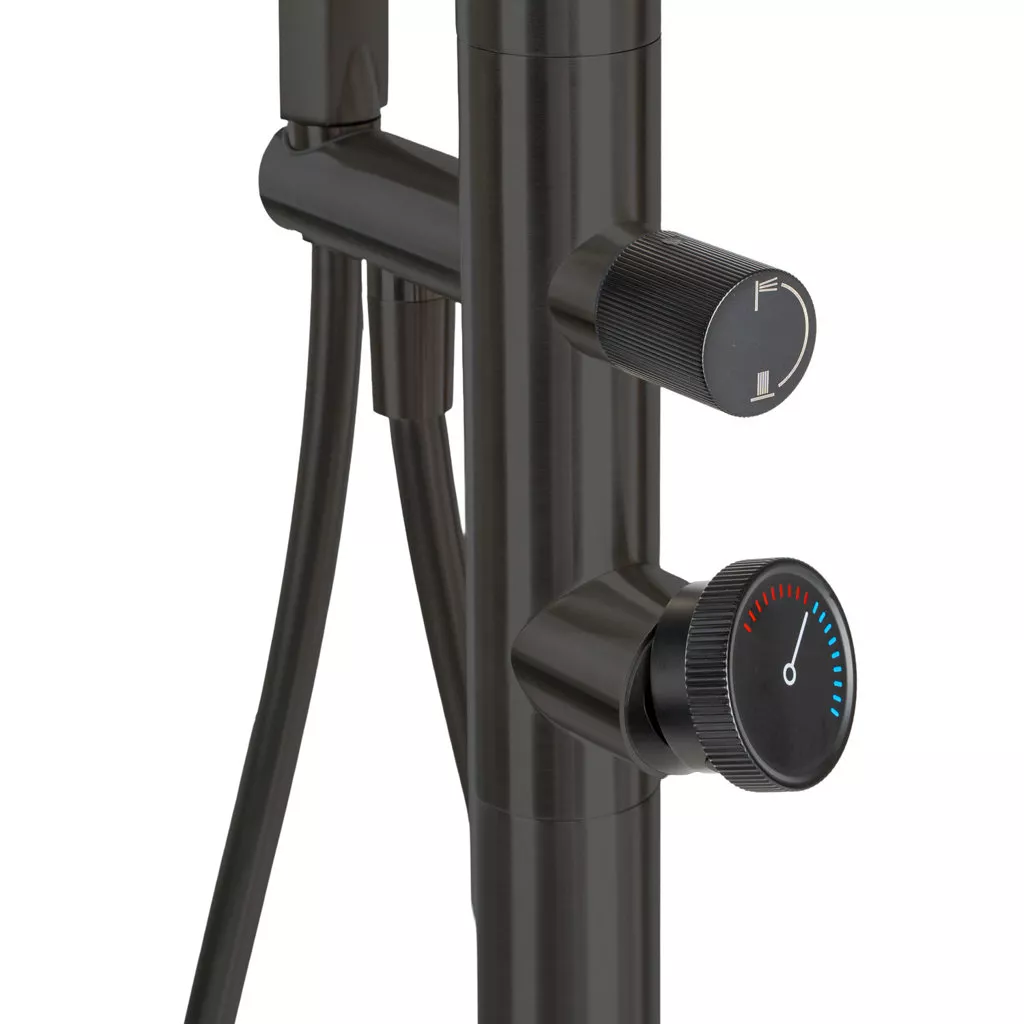 poolpowershop-drop-black-edelstahl-gartendusche-armatur-kalt Poolpowershop Drop Black Edelstahl Gartendusche