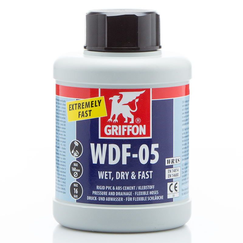 Produktbild von Griffon PVC / ABS Kleber WDF-05 – Schnellhaftend, WRAS-zugelassen, BIG-Gebinde