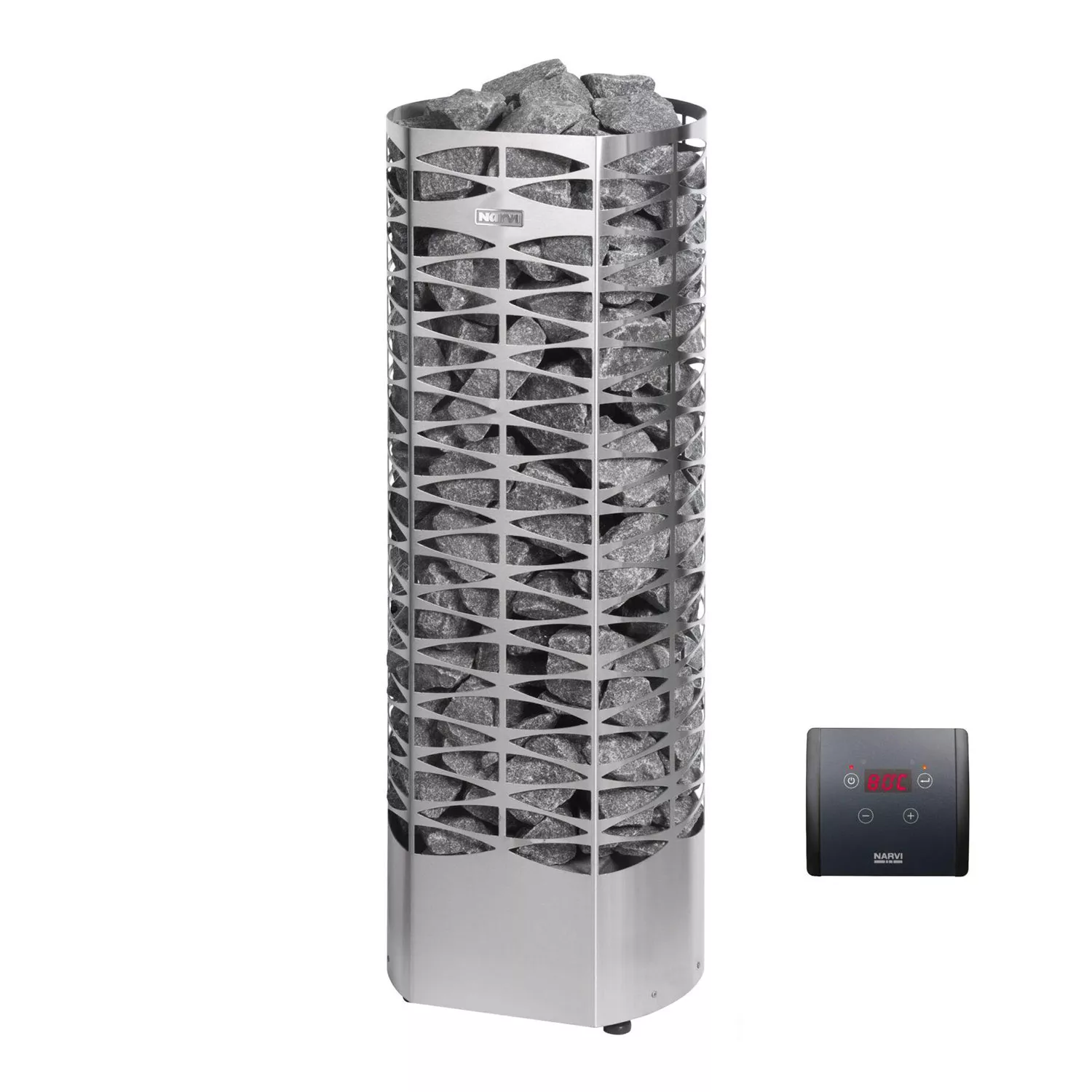 Narvi Saana Edelstahl Saunaofen mit Steuerung N2014E - 6,8 kW