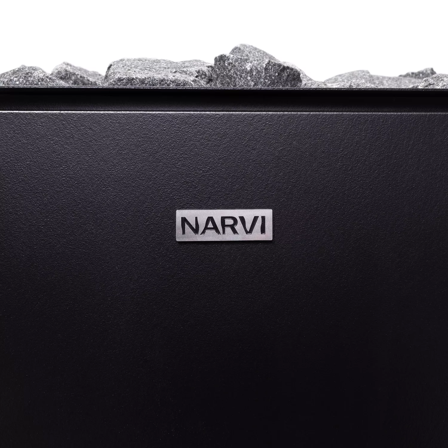 narvi-ultra-small-schwarz-saunaofen-ohne-steuerung-frontal-nah Narvi Ultra Small Saunaofen - 6 kW