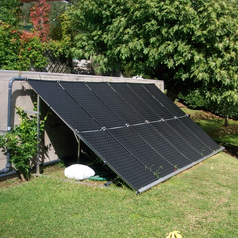 Aufständerung für 6 OKU Solarabsorber 1000 hochkant montiert