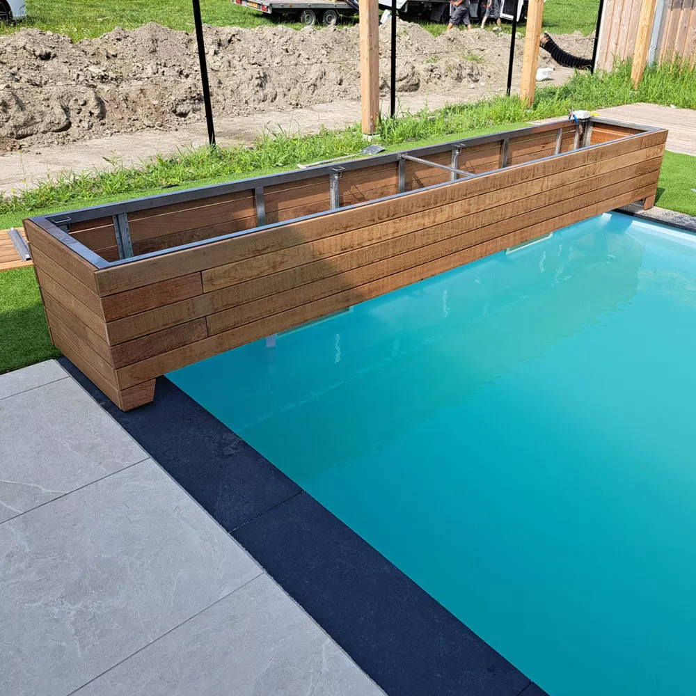 holz-box-seitlich-beispiel Poolpowershop Aufrollvorrichtung für Poolrolladen - 3,00 m Breite, Silbergrau Aluminium