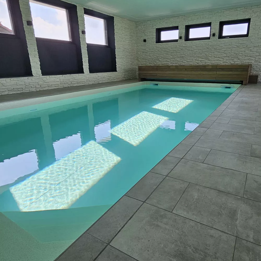 hallenbad-lamellenabdeckung-beispiel Poolpowershop Aufrollvorrichtung für Poolrolladen - 3,00 m Breite, Silbergrau Aluminium