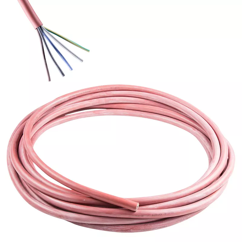 Silikonkabel 5 x 4 mm² pro lfdm. 