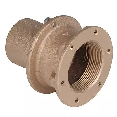 Wanddurchführung 100 lang, G2 innen/ G 1 1/2 innen aus Rotguss