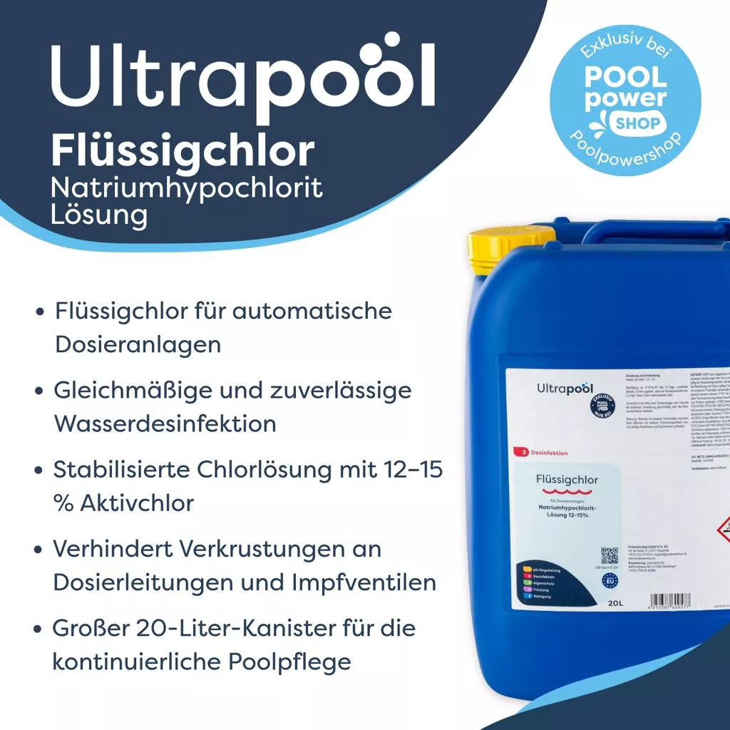 Ultrapool Flüssigchlor 20 L