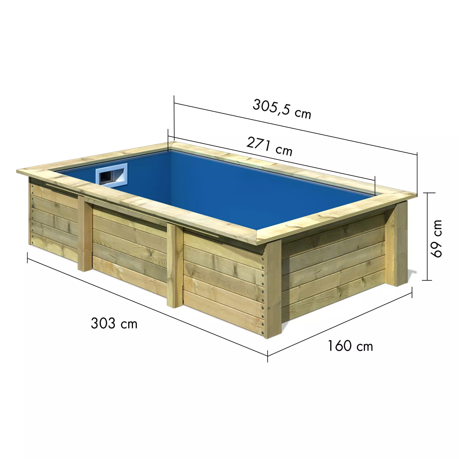 karibu-pool-triton-holzbecken-abmessungen Karibu Pool Triton Holzbecken Rechteckig